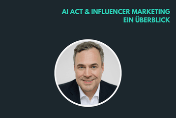 Webinar poster on influencer marketing, featuring a speaker from Lausen Rechtsanwälte, organized by Reachbird.
