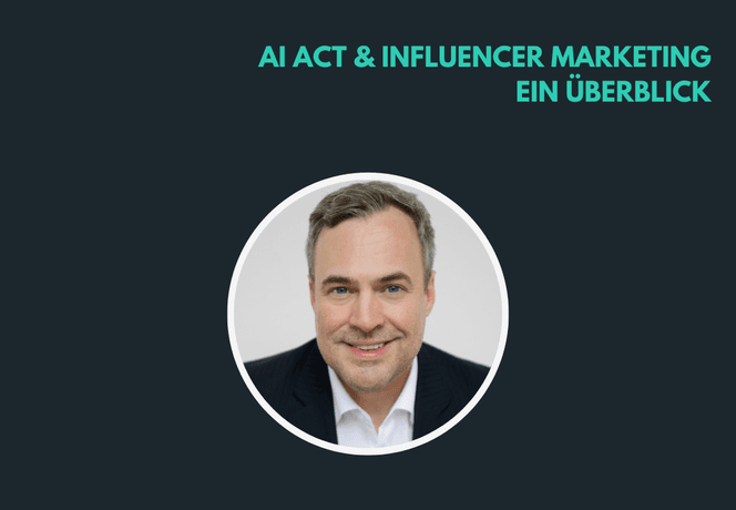Webinar poster on influencer marketing, featuring a speaker from Lausen Rechtsanwälte, organized by Reachbird.