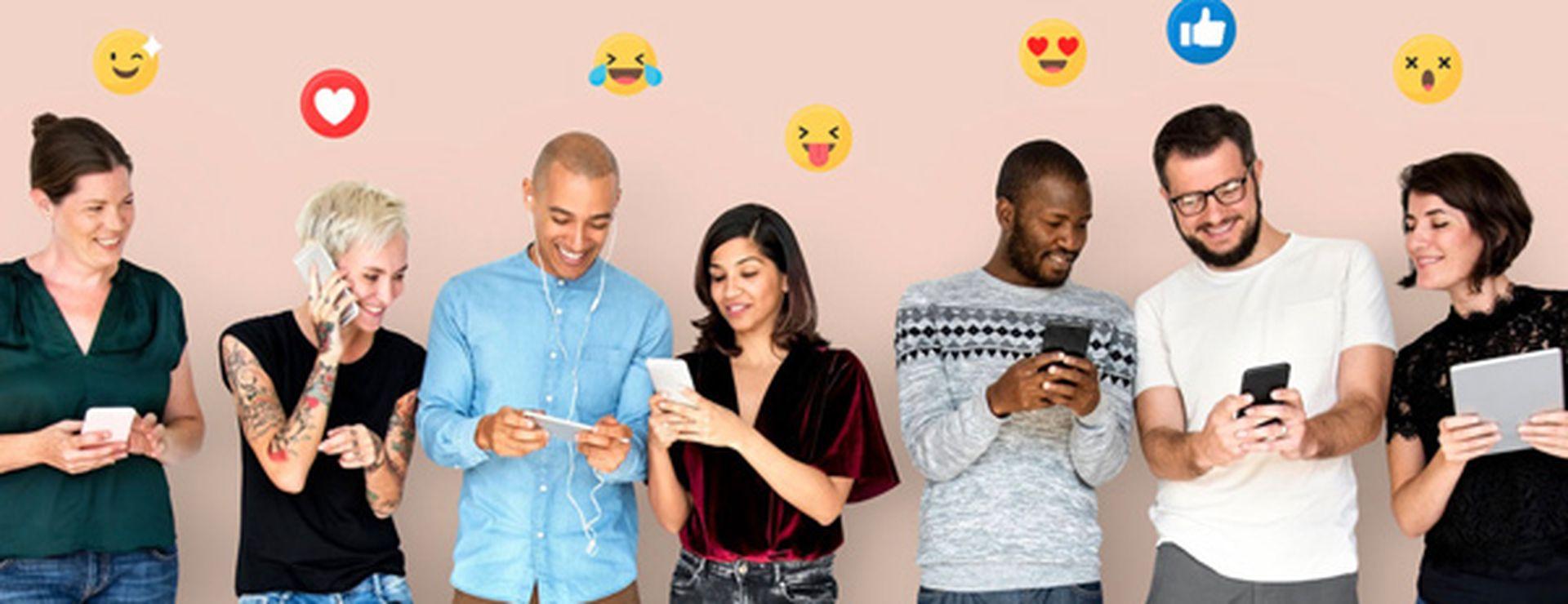 Gruppe mit Emojis