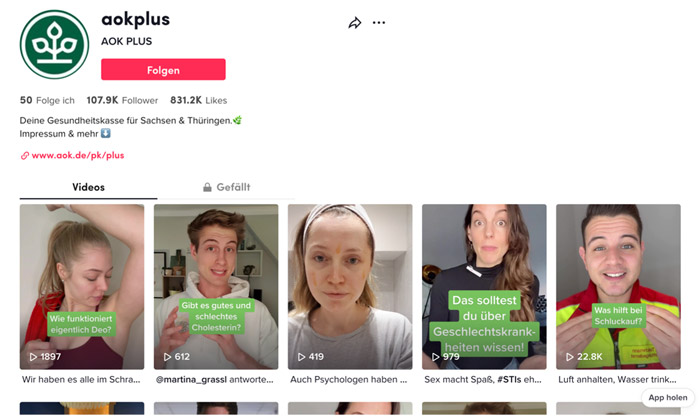 AOKPlus TikTok Account.