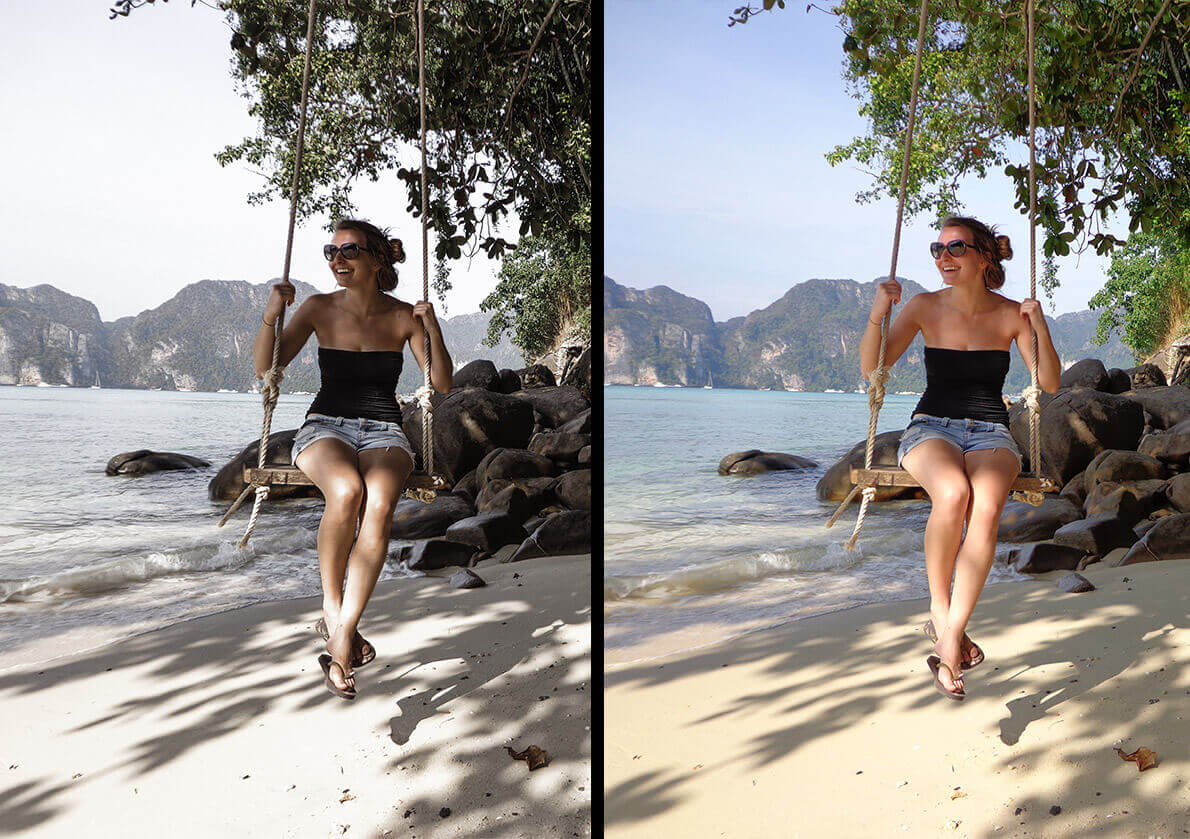 Lightroom before after