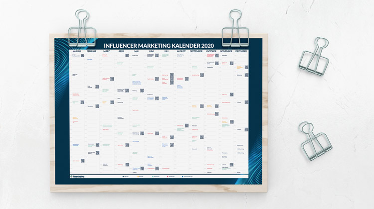 influencer marketing kalender 2020